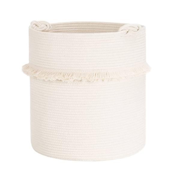 Extra Large Woven Storage Baskets – 17'' x 16'' Cotton Rope Decorative Hamper
